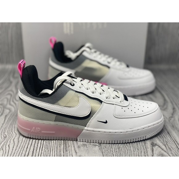 NEW Nike Air Force 1 React White Black Pink Spell DV0808-100 Men\'s Size 8 main image 5